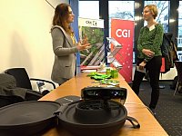 Am Demo-Stand der ckc-Group, CGI wird Augmented Reality praktisch vorgefhrt.