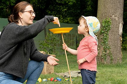 Für Kinder gibt es viele Angebote auf dem Sportplatz Ziegelwiese. (Foto: Maike Glöckner)